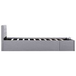 vidaXL Cadre de lit à stockage hydraulique Gris clair Tissu 100x200 cm