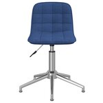 vidaXL Chaises pivotantes à manger lot de 2 bleu tissu