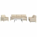 vidaXL Ensemble de canapés 4 Pièces repose-pied et coussins décoratifs
