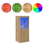 Buffet vidaXL avec lumières LED Chêne artisanal 41x37x100 cm