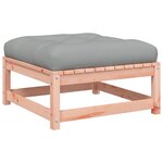vidaXL Repose-pieds de jardin avec coussins 2 Pièces bois massif douglas