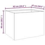 vidaXL Jardinière 62x47x46 cm acier corten