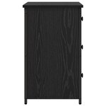 vidaXL Ensemble de tables de nuit en chêne noir Chêne noir Bois d'ingénierie