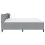 vidaXL Lit boxspring avec matelas Gris clair 200 x 200 cm tissu