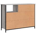 vidaXL Buffet sonoma gris 100x33x75 cm bois d'ingénierie