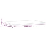 vidaXL Dessus de table 60x40x1 5 cm rectangulaire bois massif de hêtre