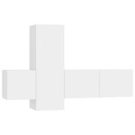 vidaXL Ensemble de meubles TV 3 Pièces Blanc Bois d'ingénierie