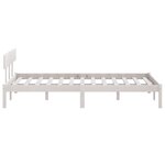vidaXL Cadre de lit Blanc Bois de pin massif 160x200 cm