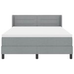 vidaXL Lit à ressorts avec matelas Gris clair 190 x 140 cm Polyester