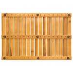 vidaXL Tapis de bain Uni Marron 60 x 40 cm bois