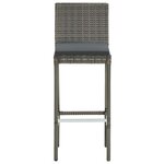 vidaXL Ensemble de bar de jardin 5 Pièces gris bois massif acacia rotin