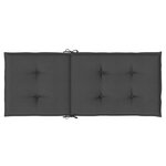 vidaXL Coussins de chaise à dossier haut lot de 2 anthracite mélangé