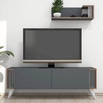 Homemania Meuble TV Nicol 120x31x42 cm Anthracite