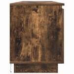 vidaXL Meuble TV avec LED Chêne fumé 180 x 38 x 49 cm