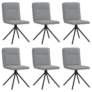 vidaXL Chaises à manger lot de 6 gris clair tissu
