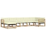 vidaXL Ensemble de canapés d'extérieur 7 pc Blanc et crème