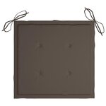 vidaXL Ensemble à manger d'extérieur pliable avec coussin 3 Pièces Teck
