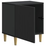 vidaXL Cabinet de chevet 2 Pièces Noir 43 x 34 5 x 50 cm