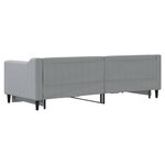 vidaXL Lit de jour avec lit gigogne gris clair 80x200 cm tissu
