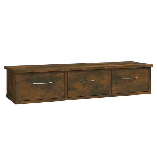 vidaXL Armoire murale Chêne fumé 88x26x18 5 cm Bois d'ingénierie