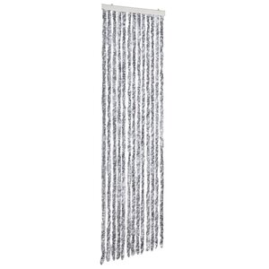 vidaXL Moustiquaire Blanc et gris 56x185 cm Chenille