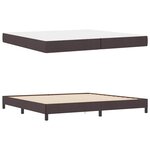 vidaXL Lit à ressorts avec matelas Marron foncé 200 x 200 cm tissu
