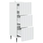 vidaXL Armoire à tiroirs Blanc 33 x 34 5 x 92 cm Bois d'ingénierie