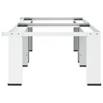 Vidaxl socle double pour lave-linge et sèche-linge blanc