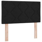 vidaXL Lit à ressorts avec matelas Noir 120 x 190 cm tissu