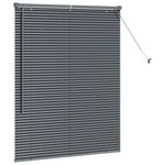 vidaXL Store de Fenêtre avec des rideaux Gris foncé Aluminium