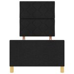 vidaXL Cadre de lit avec tête de lit Noir 80 x 200 cm tissu