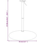 vidaXL Base de table de bar 45x90 cm acier chromé