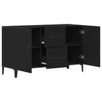 vidaXL Buffet Chêne noir 100 x 36 x 60 cm Bois d'ingénierie