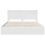 vidaXL Cadre de lit avec tiroir Blanc 180 x 200 cm Bois Ingénierie
