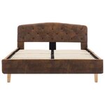 vidaXL Cadre de lit Marron Similicuir daim 120x200 cm