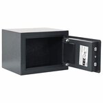 vidaXL Coffre-fort numérique Gris foncé 23 x 17 x 17 cm Acier