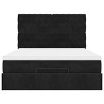 vidaXL Cadre de lit ottoman avec matelas noir 140x190 cm velours