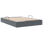 vidaXL Lit de Rangement avec stockage Gris foncé 135 x 190 cm Velours