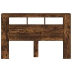 vidaXL Tête de lit à LED chêne fumé 160x18 5x103 5cm bois d'ingénierie