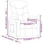 vidaXL Fauteuil de massage Crème Tissu
