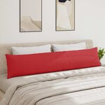 vidaXL Coussins de canapé 2 Pièces Rouge 200 x 40 cm tissu