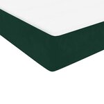 vidaXL Sommier à lattes de lit et matelas vert foncé 90x220 cm velours