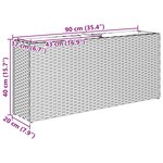 vidaXL Jardinières avec 2 pots 2 Pièces marron 90x20x40 cm résine tressée