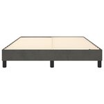 vidaXL Cadre de lit à ressorts gris foncé 140x200 cm velours