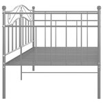 vidaXL Cadre de canapé-lit sans matelas gris métal 90x200 cm
