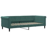 vidaXL Lit de jour avec gigogne et matelas vert foncé 90x200cm velours