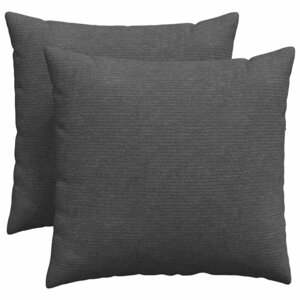 vidaXL Coussins de canapé 2 Pièces Gris foncé 50 x 50 cm