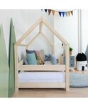 Lit cabane avec étagère 80 x 160 blanc
