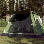 vidaXL Tente de camping à dôme 5 personnes vert libération rapide