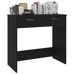 vidaXL Bureau Noir 80x40x75 cm Aggloméré